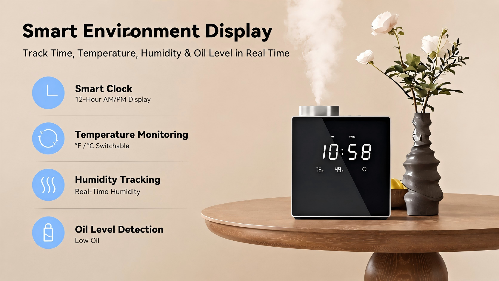 U2 Smart Scent Diffuser | All-Aluminum Intelligent Home Aroma Diffuser