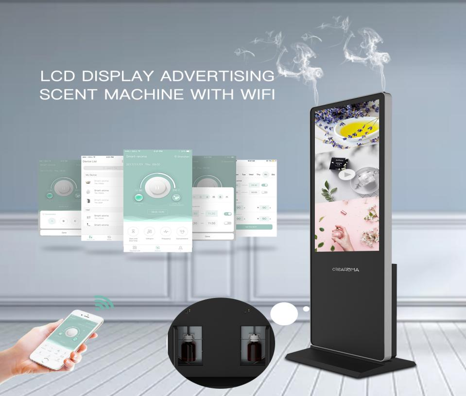 Bigger taller LCD advertising aroma diffuser machine for the commercial areas!
